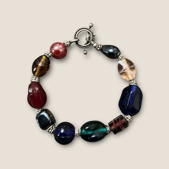 Glass beaded Jewelry - Vintage Glass Beaded Bracelet